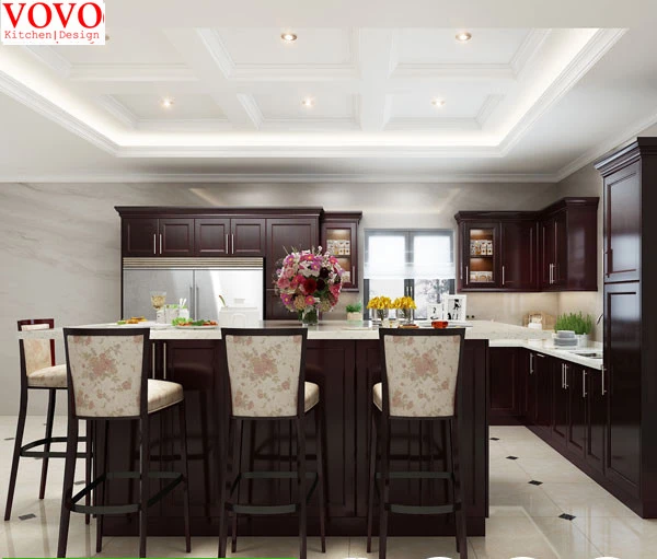 Solid Wood Walnut Kitchen Cabinets Kitchen Cabinet Solid Wood Kitchen Cabinetswood Kitchen Cabinets Aliexpress