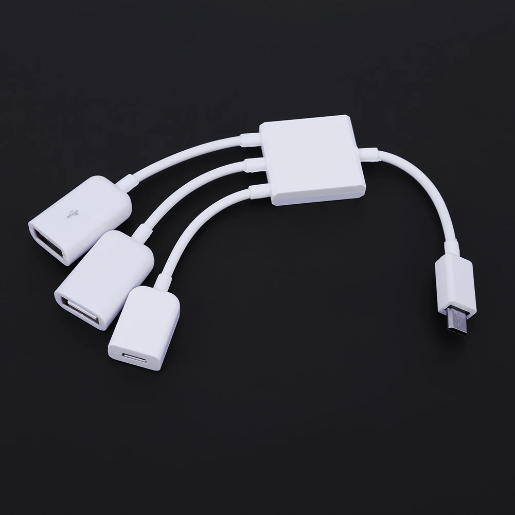 3 в 1 Micro USB OTG конвертер кабель папа мама концентратор переходник разветвитель для