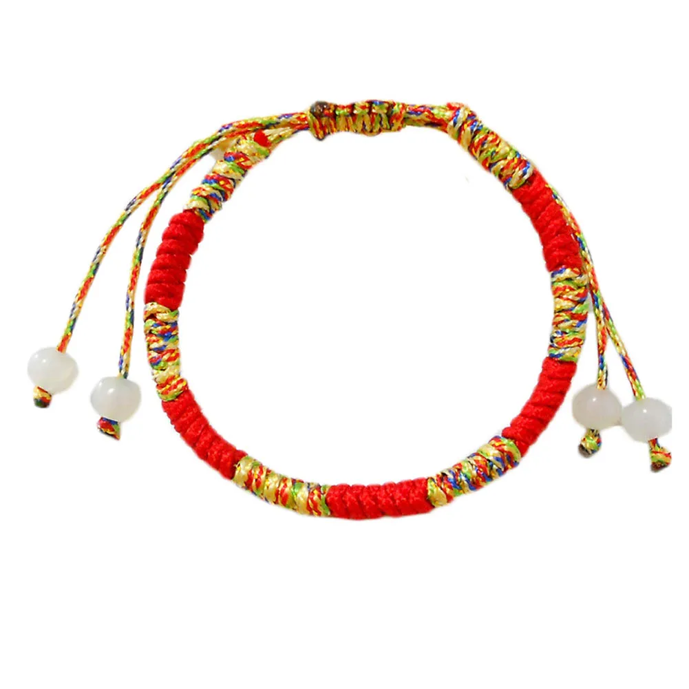 

Bohemian Brazil Cheap Colorful Rainbow Handmade Weave Woven Braided Rope Thin String Strand Friendship Bracelet