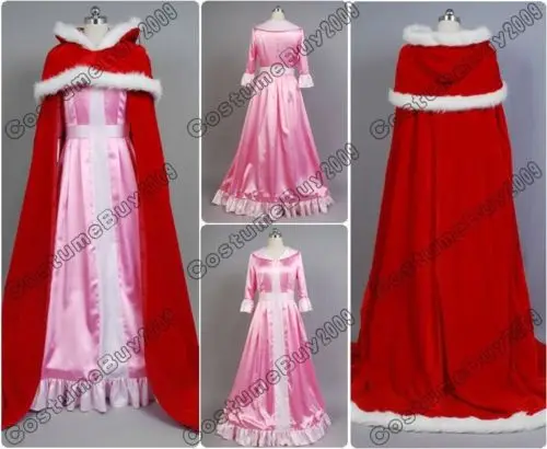 

Beauty and The Beast Belle Pink Dress Cosplay Costume Custom Made Women Party Long Dresses