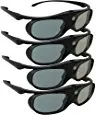 4PCS Активные очки DLP Link 3D совместимые 96-144 Гц с Optama/acer/BenQ/ViewSonic/XGIMI DLP Link Проекторы DLP 3D готов - Цвет: 4PCS
