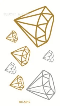 

New Golden diamonds way Sexy Tattoo Stickers