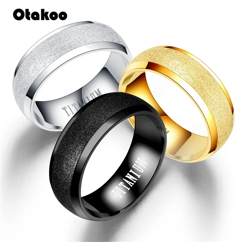 Мужское и женское кольцо Otakoo серебряное/Золотое из нержавеющей стали размер 6 7 8 9