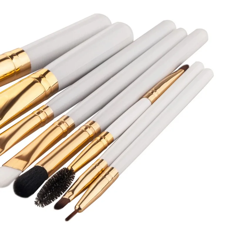 

Professional Wood Handle Powder Foundation Cosmetic Makeup BrushBest Deal 8PCS  Blusher Eye Shadow Eyebrow Brushes Set Kit for B