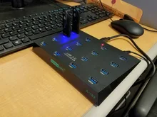 Sipolar widely used 16 port USB 3.0 hub for SSD or TF card / U disk/card reader