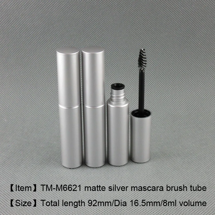 250pcs/lot Free Shipping 8.0ml UV matte silver mascara plastic bottle