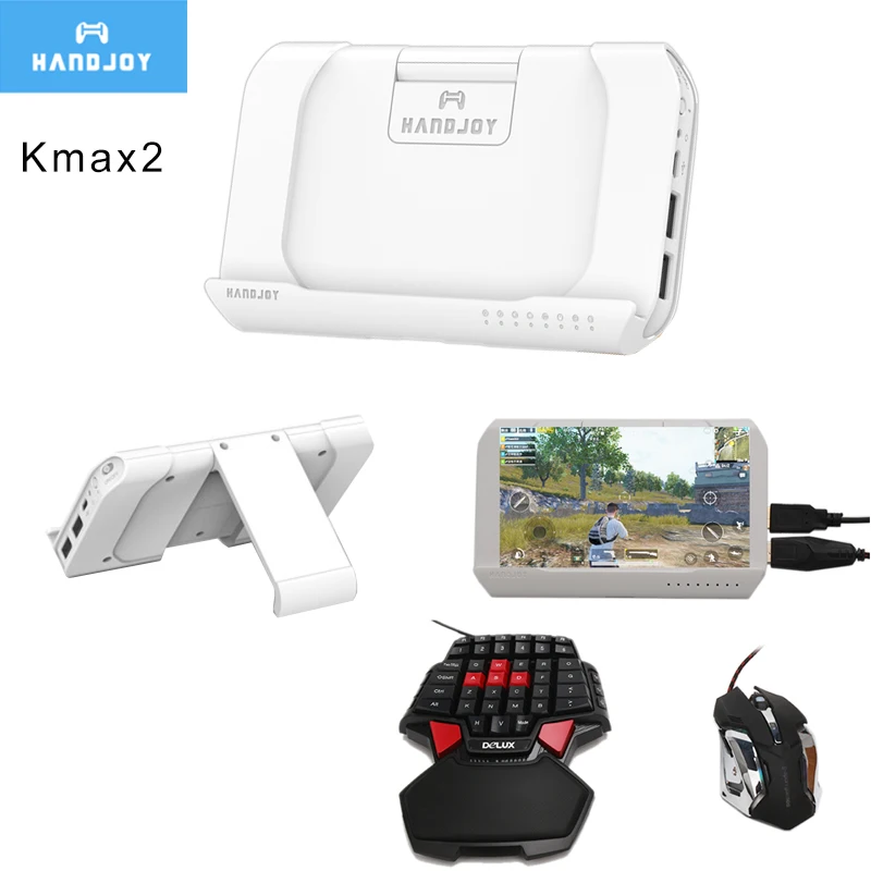 

Handjoy Kmax 2.0 Gun Throne Bluetooth PUBG Mobile Keyboard Mouse Adapter Gamepad Controller Fire Aim Assist Tool for PUBG Game