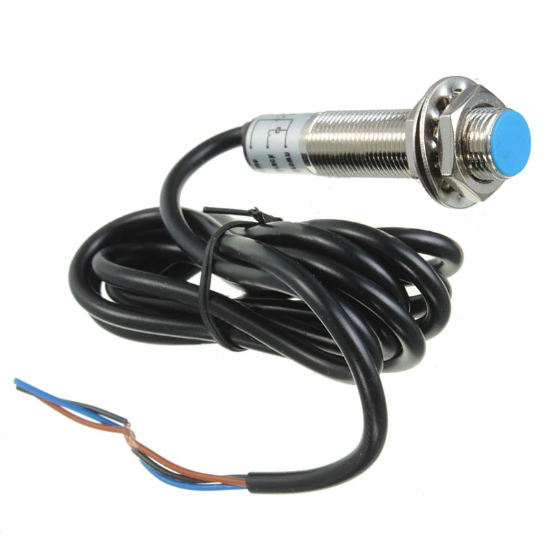 Blue 4 Digital LED Tachometer RPM Speed Meter 5-9999RPM Speedometer + Pusle Signal NPN Hall Proximity Switch Sensor 3 Wires