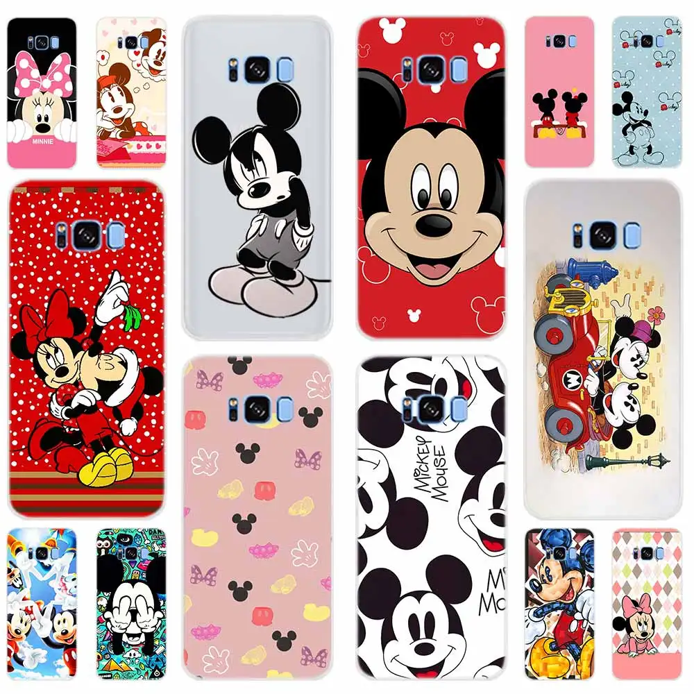 

mickey Minnie Cartoon Pattern Case For Samsung Galaxy S8 S9 S10 Plus Note 10 9 8 Cover For Samsung S10E S7 S6 Edge S5
