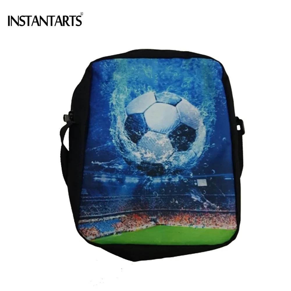 INSTANTARTS 3D الجليد الكرة Soccerly صبية مطبوعة البسيطة حقائب الأزياء عالية الجودة السفر كروسبودي حقائب العلامة التجارية الشهيرة حقيبة ساعي