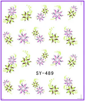 

6 PACK/ LOT GLITTER WATER DECAL NAIL ART NAIL STICKER FLOWER AFRICAN DAISY ESNSITIVE PLANT SY489-494