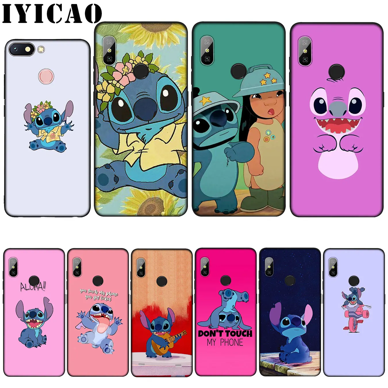 IYICAO cute cartoon Lilo Stitch 11111 Soft Silicone Case for Xiaomi Mi 9 8 A2 Lite A1 6 pocophone f1 MAX 3 mi9 mi8 mia2 |