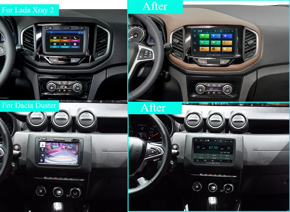 Clearance NaviFly 4GB+32GB 8"HD Android8.0 Eight core car radio player gps navigation for Lada Xray 2/Dacia/Duster/Logan/Sandero 8