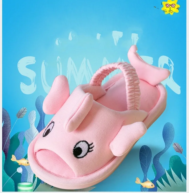 

Children's Home Slippers Dolphin Baby Cute Styling Children's Casual Shoes Indoor and Outdoor Baby Soft Bottom Toddler Slippers