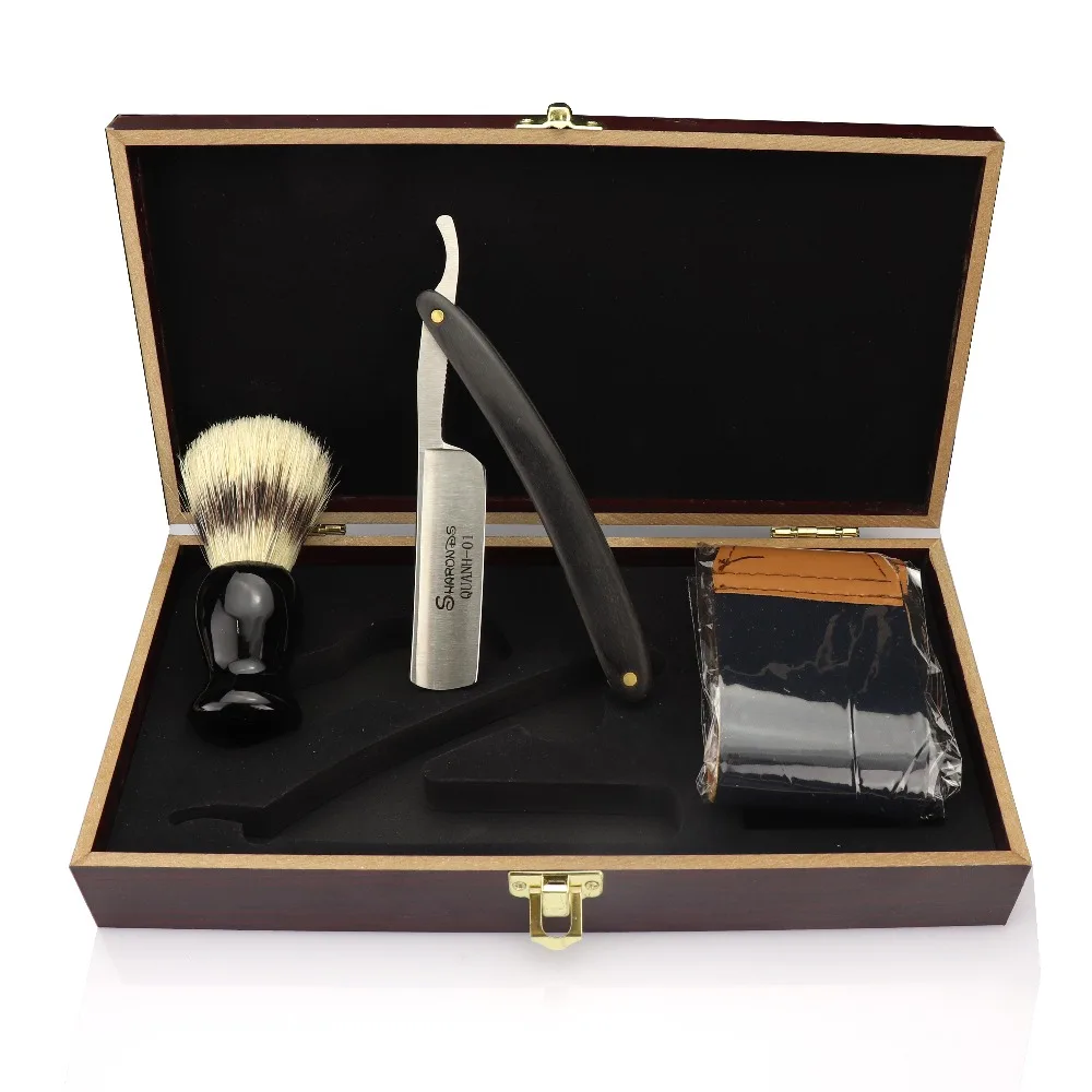 

Sharonds Men Vintage Straight Edge Stainless Steel Hair Shaper Barber Razor Folding Manual Shaving Knife baber