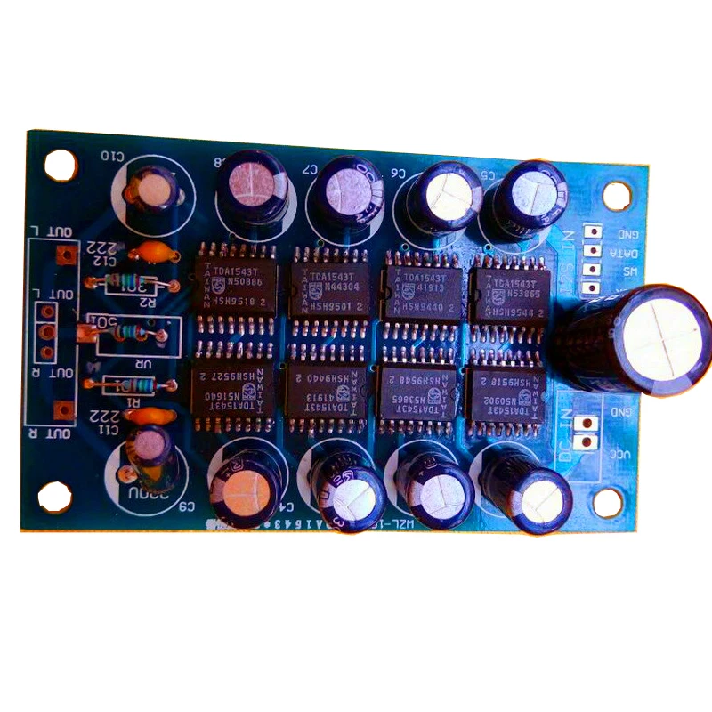 HIFI I2C вход 8X TDA1543 параллельный декодер плата DAC цифровой плеер модифицированный CDM4