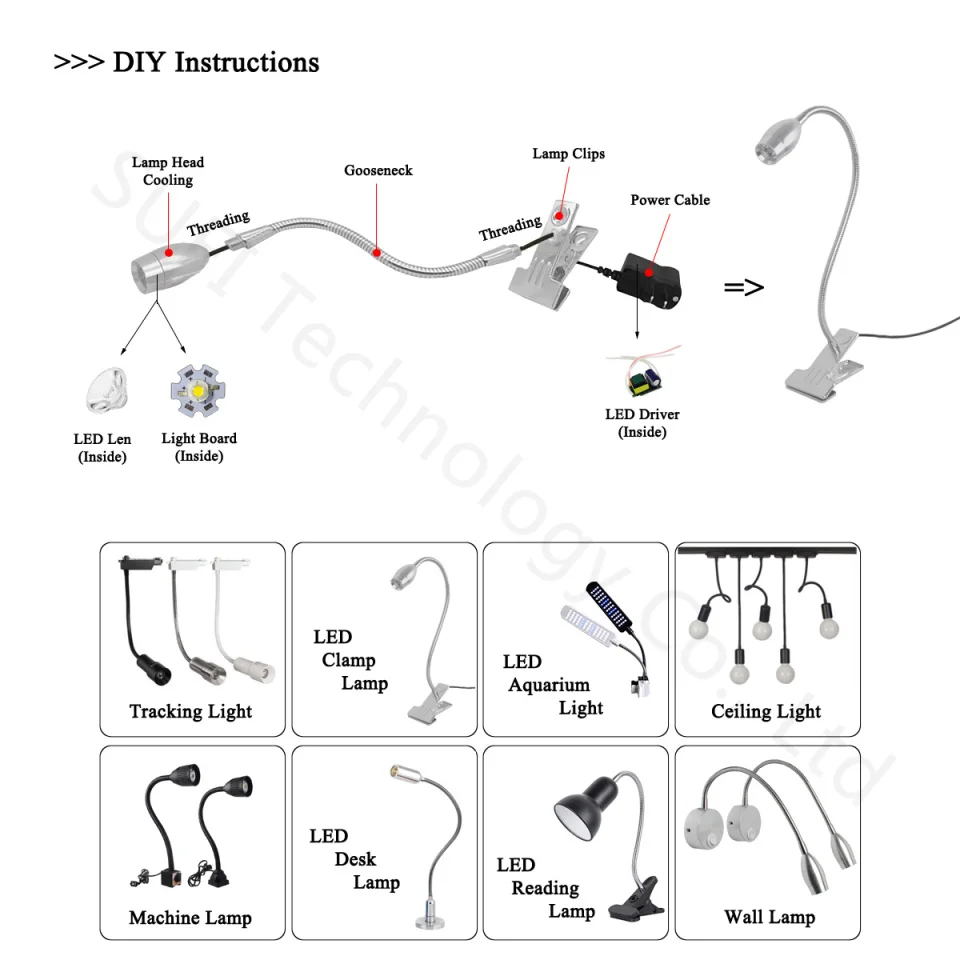 Dia10mm 12 мм led гусиная шея с фиксированным кронштейном Хром железо Универсальная мягкая труба для DIY Клип Настольная лампа светильник прожектор