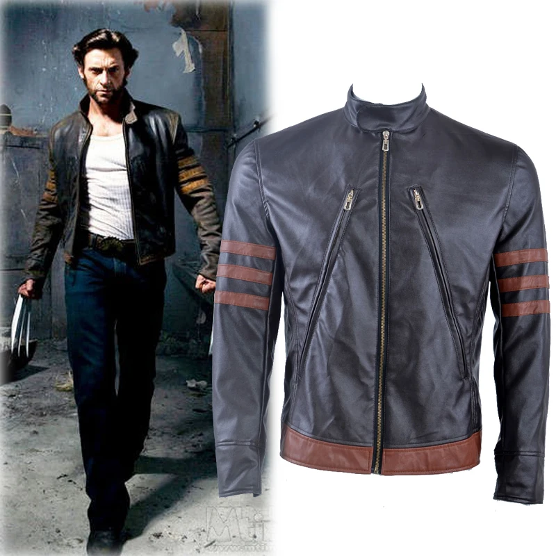 halloween Cosplay Costume fashion winter leather Xmen Logan jacket