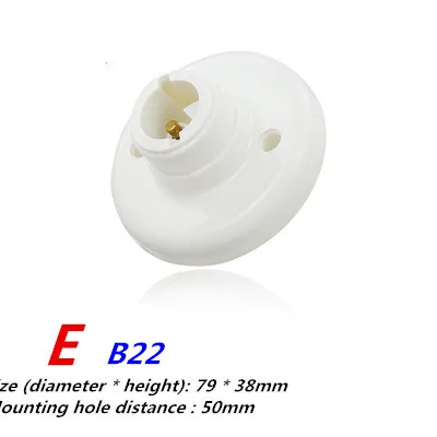 2 шт. высокое качество E27 гнездо Led основание лампы конвертер адаптер GU10 G9 B22 E14 E12 аксессуары для освещения - Цвет: E   B22