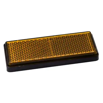 

10pcs/set Auto Red Exterior Self-Adhesive Amber/Orange Oblong Rectangular Trailer Reflectors Car Reflective Sticker Accessories