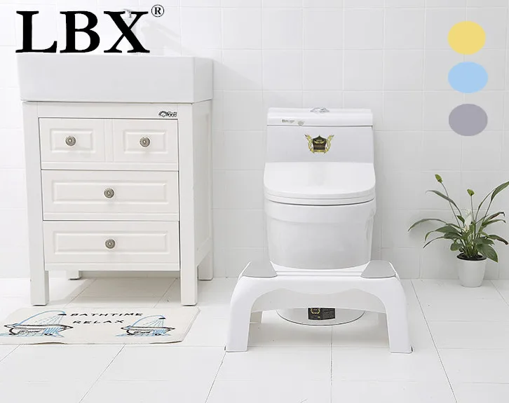 

LBX Dexlue Ergonomic Deisgn Squatty Potty Plastic Toilet Adult Squat Bench Pregnant Woman Toilet Bathroom Stool 3 Colors