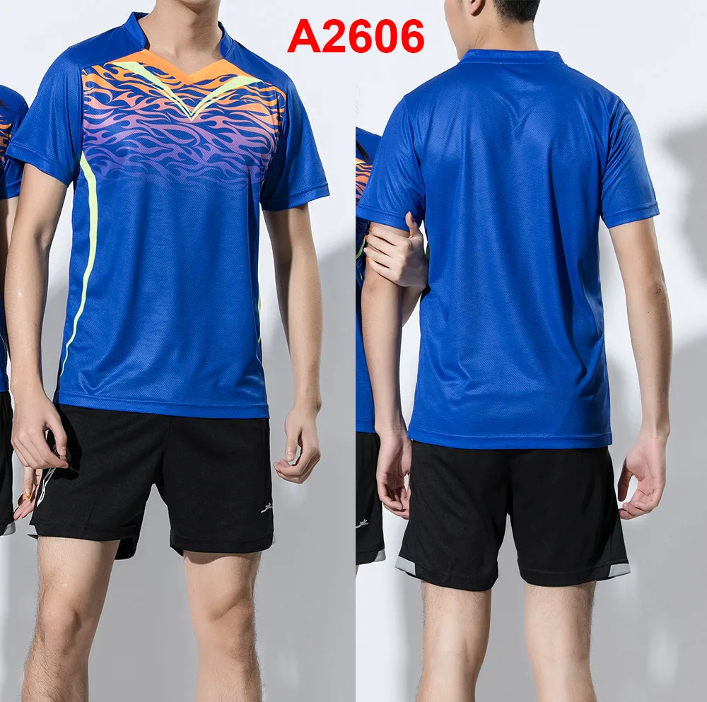 Новые комплекты одежды для бадминтона для мужчин, спортивная одежда для бадминтона для мужчин, теннисные майки+ шорты, 1 комплект