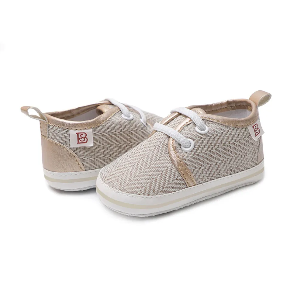 Toddler Infant Baby Boys Girls Crib Splicing Soft Sole Anti-Slip Shoes Sneakers first walkers sapatos infantil2.489