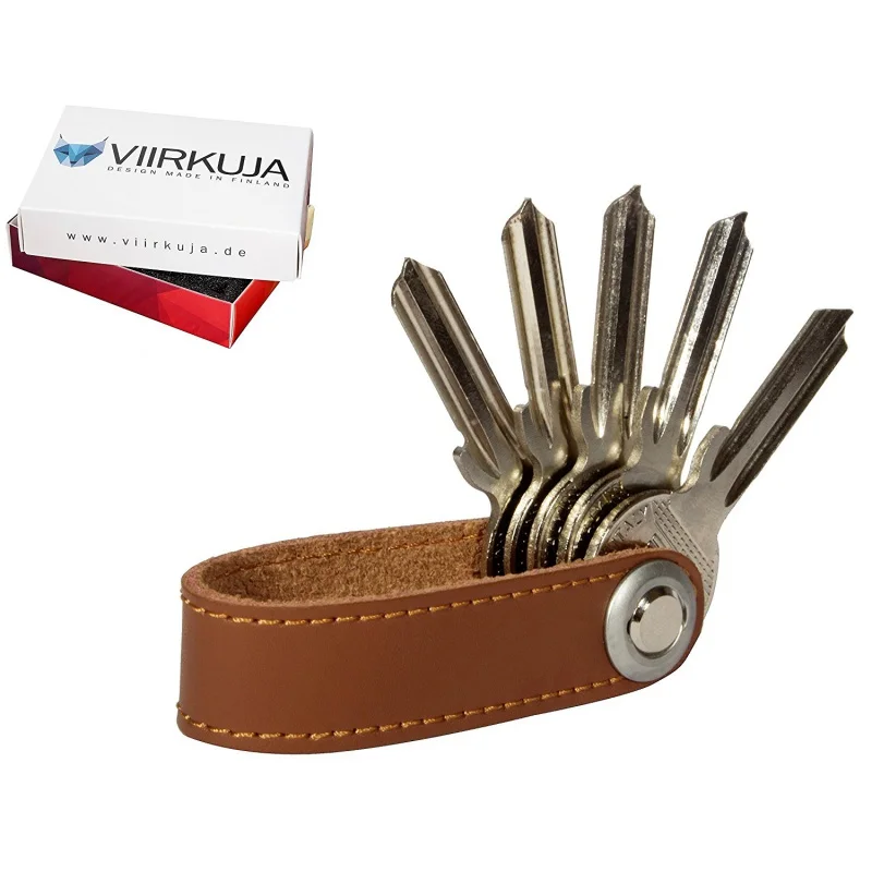 

Outdoor Leather Compact Key Organizer Key Ring Portable Key Chain Multifunction Tool Key Chain Rings
