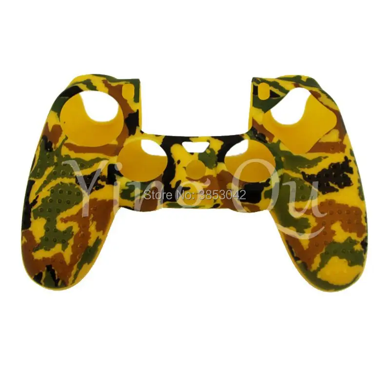 Soft Silicone Studded Rubber Case Cover For Play Station Dualshock 4 PS4 DS4 Pro Slim Controller Camouflage Skin (6)