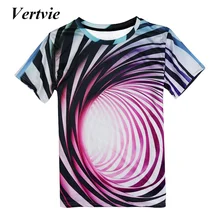 Vertvie мужской кроссовки футболки с принтом в полоску уже 3D принт Для мужчин футболка короткий рукав Тренажерный зал Спорт Фитнес спортивные рубашки человек/ wo Для мужчин