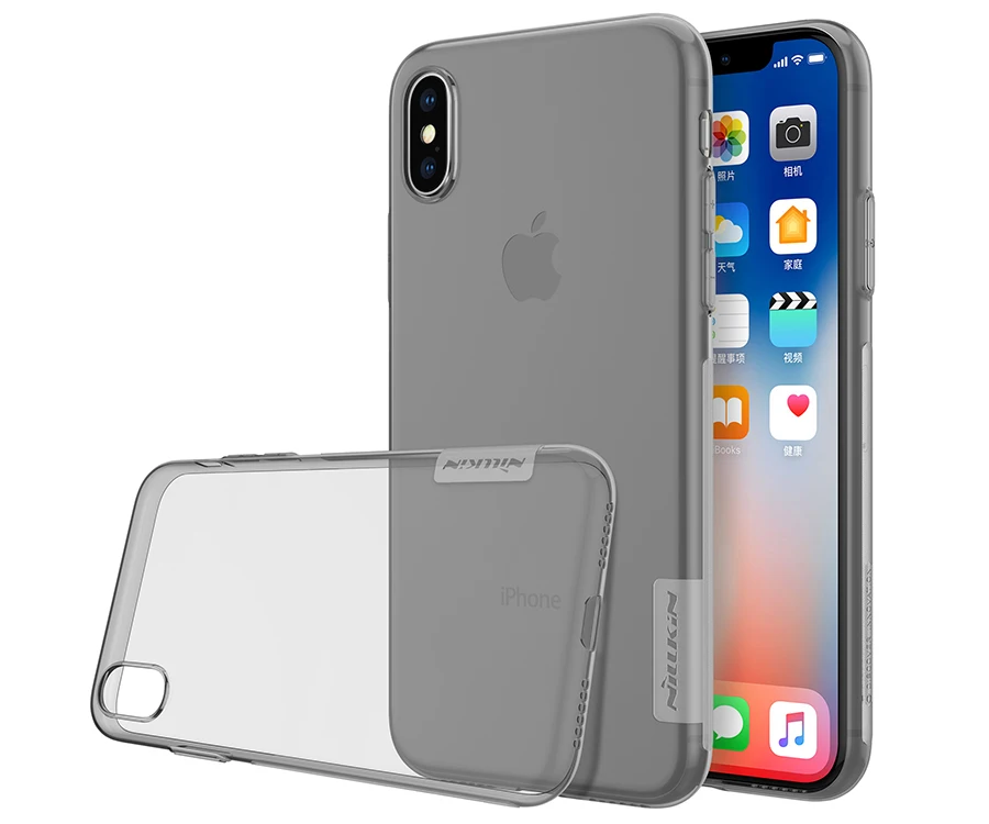 Чехол для iPhone X NILLKIN Ультратонкий Тонкий ТПУ чехол для iPhone X мягкий ТПУ задняя крышка для iPhone X 5,8''