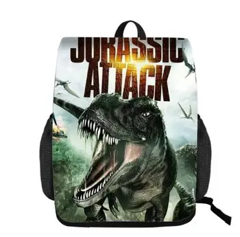 

3D Velociraptor Tyrannosaurus pattern World Park Schoolbag Jurassic Dinosaur Backpack knapsack Toys For Child Travel BookBag
