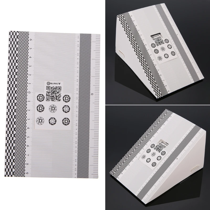 

Camera Lens Focus Calibration Card AF Micro Alignment Ruler Folding Chart hyq