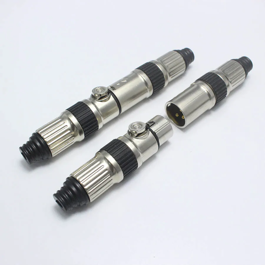 EClyxun 1 пара = 2 шт. XLR 3 Pin микрофон аудио разъем позолоченный штырь Мужской Женский