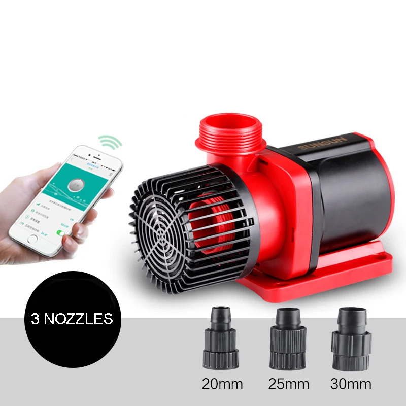 

NCFAQUA Controllable DC Water Pump Speed Variable Submersible Circulation Pump with WIFI Controller for Aqua Fish Tank 10000L/h