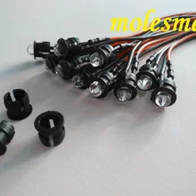 5x5 мм 3 В постоянного тока Предварительно проводной водный яркий светодиодный+ пластиковый корпус под светодиод свет лампы красный желтый синий зеленый белый оранжевый УФ розовый теплый белый