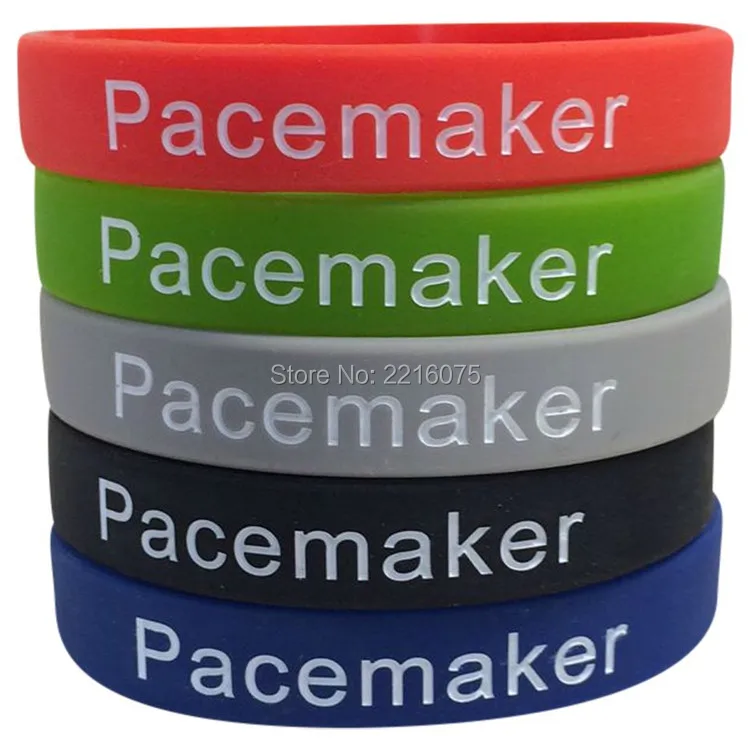 500pcs Medical Alert Pacemaker wristband silicone bracelets free