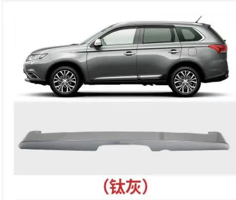 Для новых Mitsubishi Outlander автомобильный Стайлинг горячий АБС пластик задний багажник багажника крыло задний спойлер - Цвет: Серый