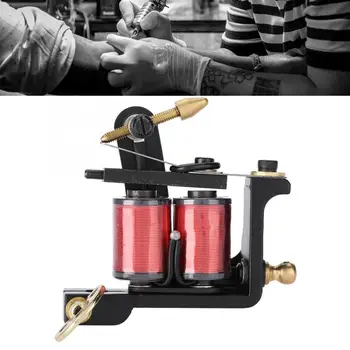 

Tattoo Pen 10 Wraps Professional Alloy Tattoo Machine Copper Coils Tattoo Shader Machine Gun Permanent Make Up Machine