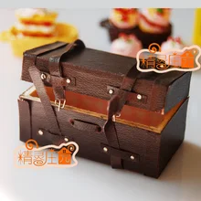 Мини кукольный домик миниатюрная мини мебель модель аксессуары для кожаного чемодана Винтаж саржа