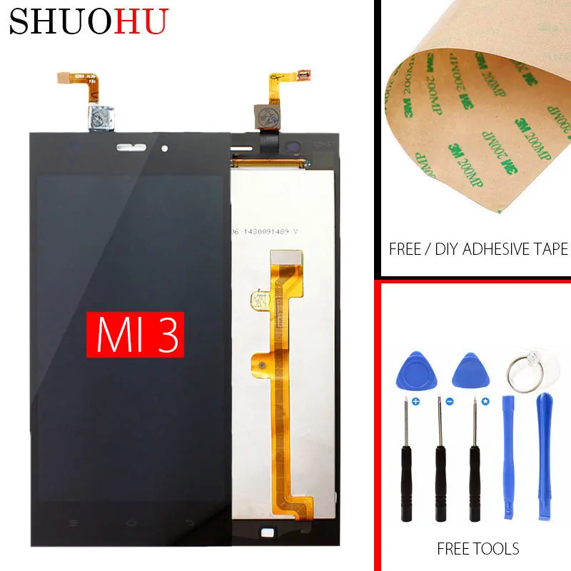 Qualidade AAA Tested LCD Screen 5 0 inch For Xiaomi m3 mi3 mi 3 LCD Touch