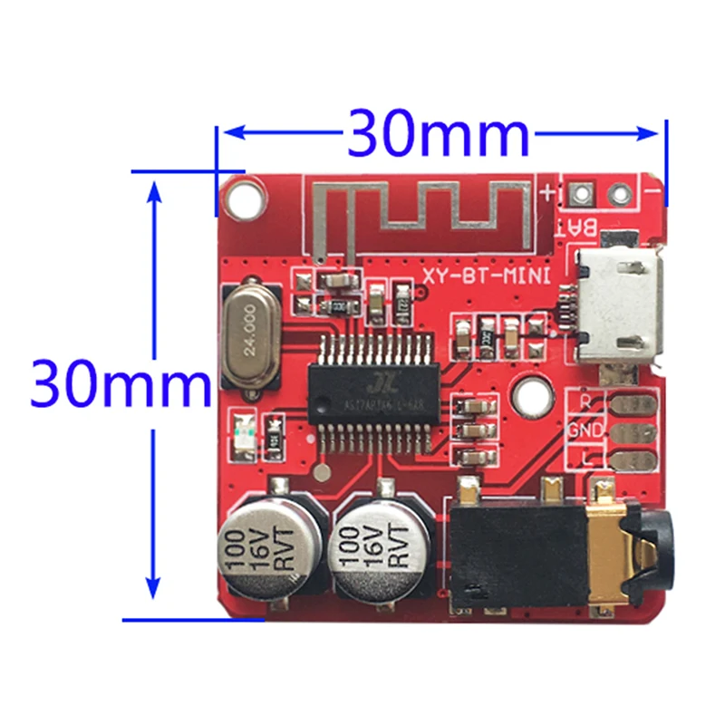 

Wireless 3.7-5V Bluetooth MP3 Decoder Board BLE 4.1 Circuit Board Module Lossless Decoding Module Micro USB TF Card Interface