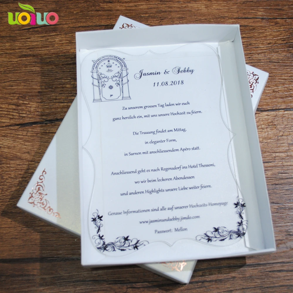 10pcs Simple Black Wedding Invitation Card Design Wedding And Party