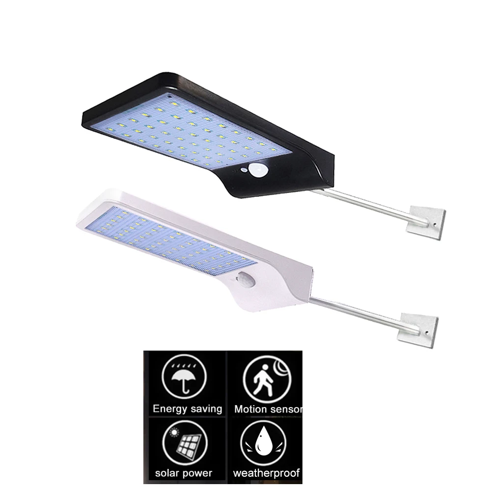

450LM 36 LED Solar Power Street Light PIR Motion Sensor Lamps Garden Security Lamp Outdoor Waterproof Wall with pole three modes
