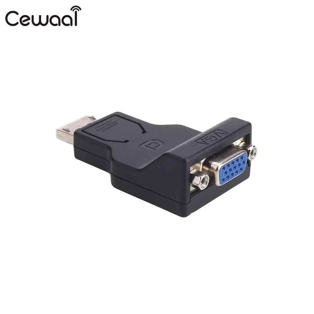 

1080P DP To VGA Cable Adapter DisplayPort To VGA Adapter Plug and Play PC Male To Female Premium Portable Compact