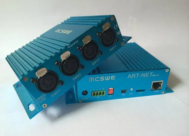 US $275.00 Bidirectional 4ports2048channelDMX512 To ArtNetArtNet To Dmx512DMX512SPIOnly For WS2801Supports MADRIXMagicQ Software