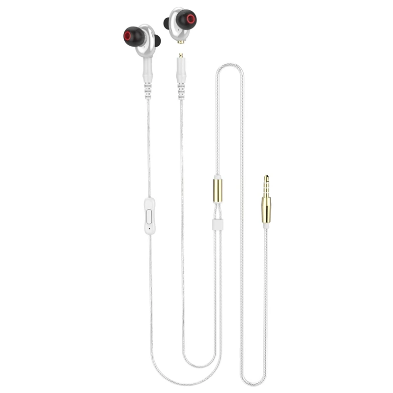 

M2 Dual Dynamic Driver HiFi Earphone 2-in-1 Wireless Bluetooth Headphones + Wired Earphones with Mic 2 Detachable Cables Earbu