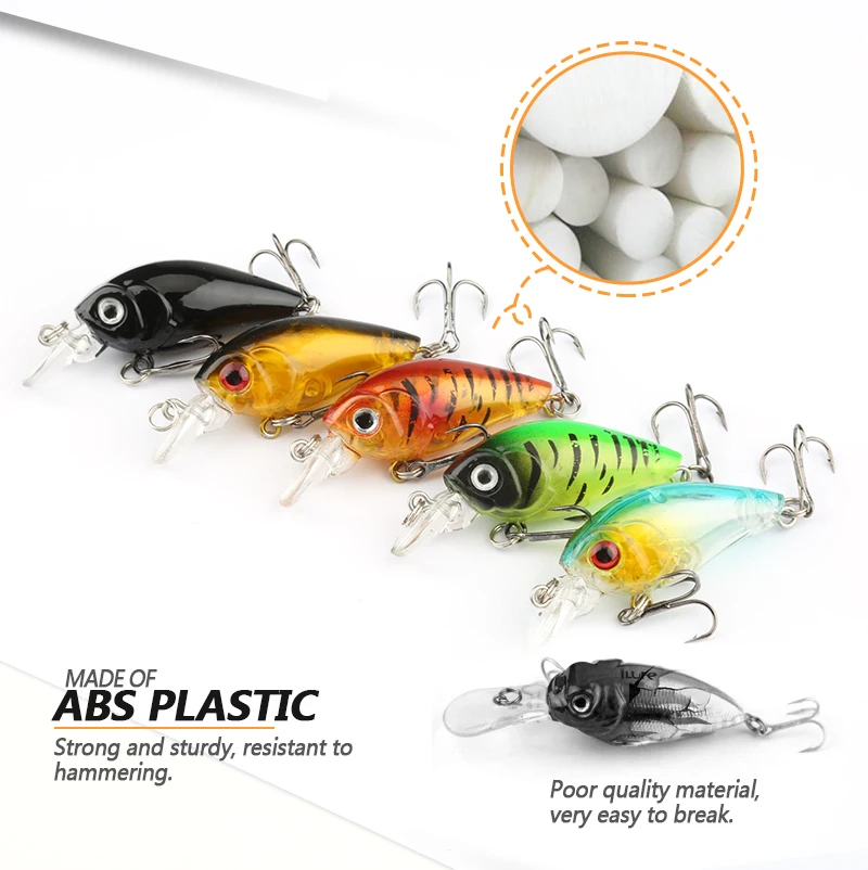  Fishing Lure Artificial Hard Crank Bait topwater Wobbler Japan Mini Fishing Crankbait lure (6)