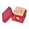 IQ Wooden Soma Cube Red Wooden Box with Cube Puzzle Logic Brain Teaser Wood Game Toys 3D Puzzles for Teens Adults Children Gifts 1