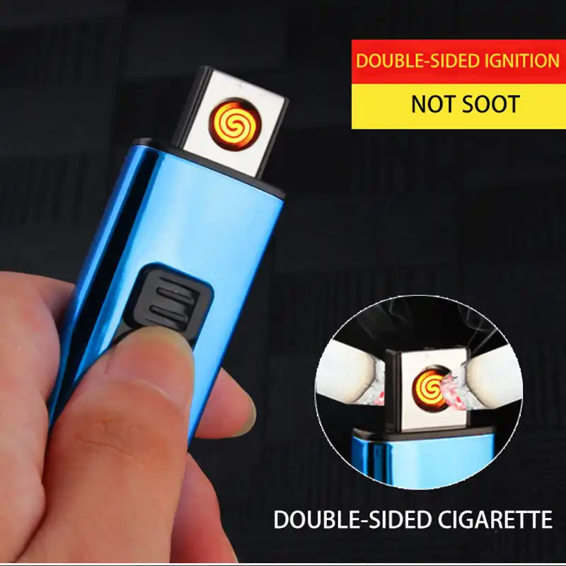 Small portable electric USB Windproof flameless Electronic charging
